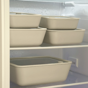 Vershoudbakjes set vierkant | 3-delig | Beige