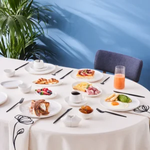 Karaca Hole 34-delige ontbijtset voor 6 personen | Wit