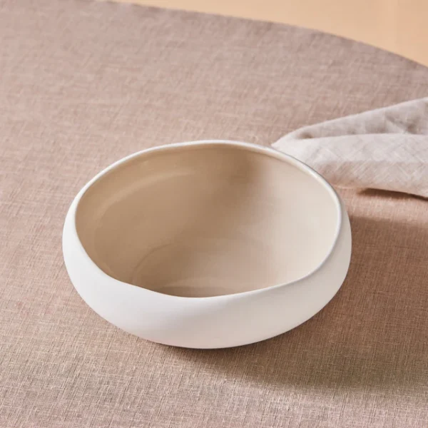 Karaca Cupid saladekom | 23 cm | Beige-wit