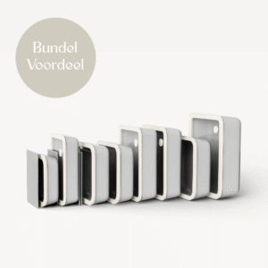 Vershoudbakjes voordeelset | 12-delig | Incl. houders | Beige