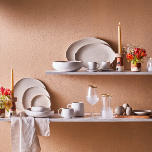 Karaca Cupid saladekom | 23 cm | Beige-wit