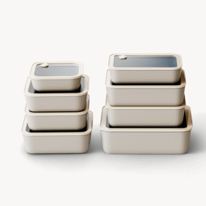 Vershoudbakjes voordeelset | 8-delig | Beige