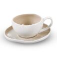 Bricard Barles espressokopjes beige-wit | 12-delige set | 125 ml