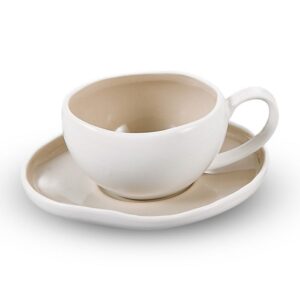 Bricard Barles espressokopjes beige-wit | 12-delige set | 125 ml