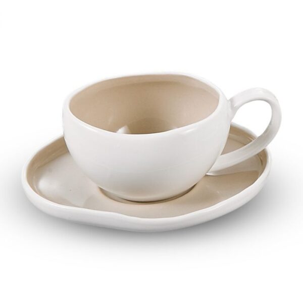 Bricard Barles espressokopjes beige-wit | 12-delige set | 125 ml