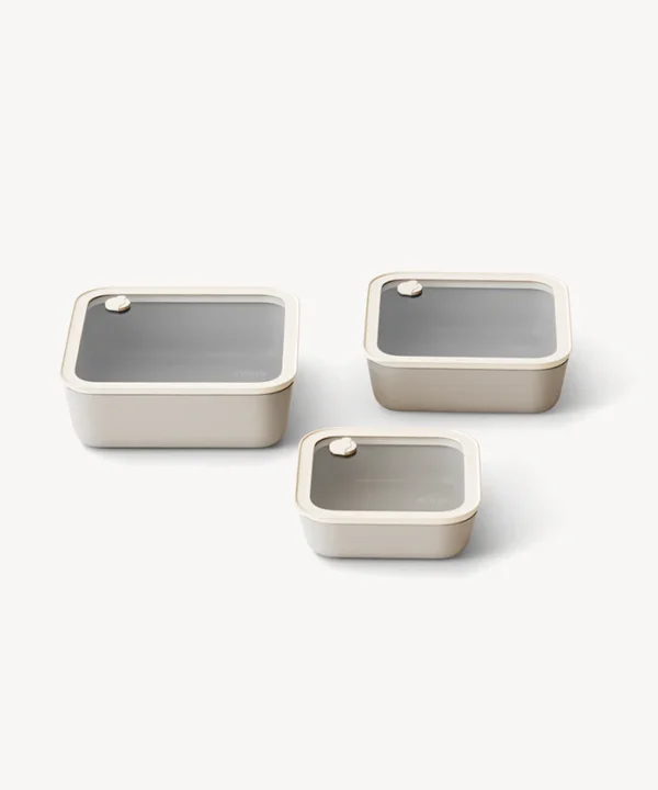 Vershoudbakjes set vierkant | 3-delig | Beige