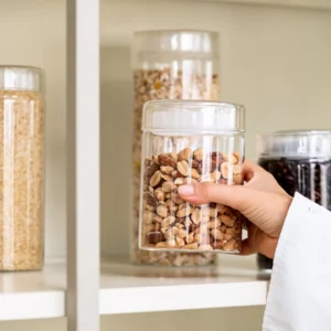 Misu glazen voorraadpot rond | 2 stuks | 1200 ml