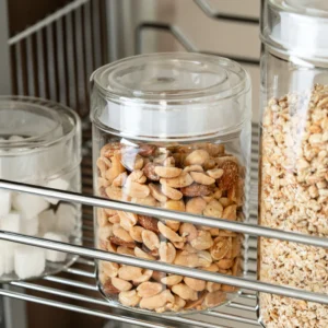 Misu glazen voorraadpot rond | 2 stuks | 1200 ml