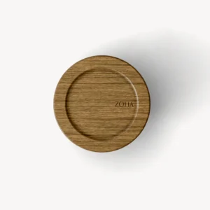 Glazen vershoudbakje met acaciahouten deksel rond | 400 ml