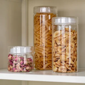 Misu glazen voorraadpot rond | 2 stuks | 1200 ml