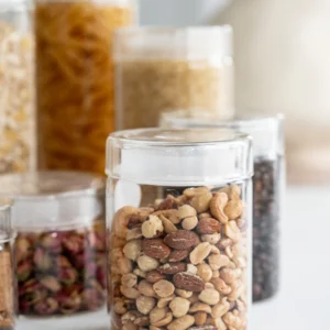 Misu glazen voorraadpot rond | 2 stuks | 1200 ml