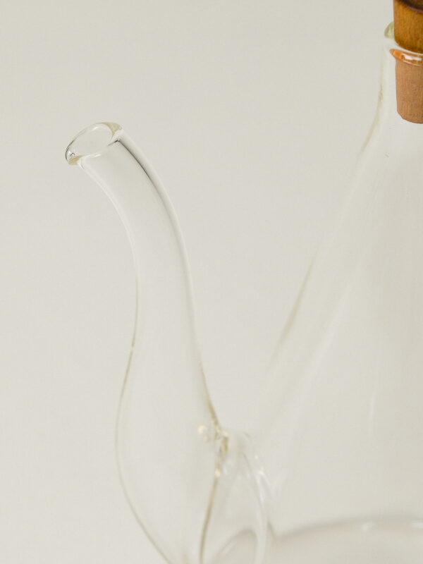 Soledo borosilicaat glazen oliefles met acacia dop | 500 ml