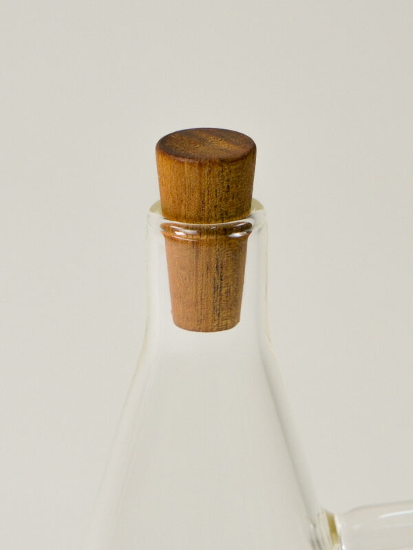 Soledo borosilicaat glazen oliefles met acacia dop | 500 ml