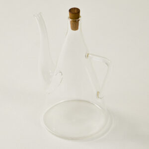 Soledo borosilicaat glazen oliefles met acacia dop | 500 ml