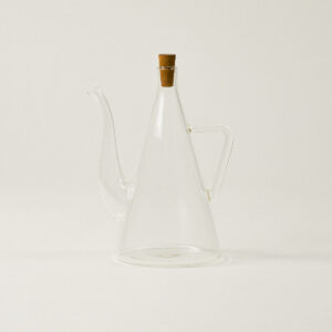 Soledo borosilicaat glazen oliefles met acacia dop | 500 ml
