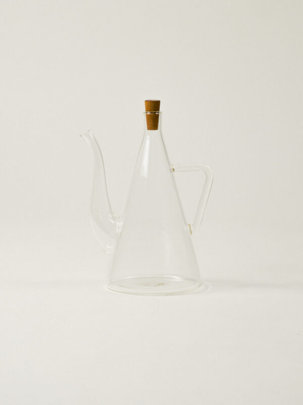 Soledo borosilicaat glazen oliefles met acacia dop | 500 ml