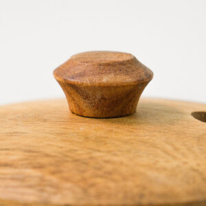 Acacia houten kruidenpot met deksel en lepel | 9 cm