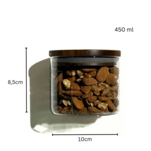 Voorraadpot classic met acaciahouten deksel | 2 stuks | 450 ml