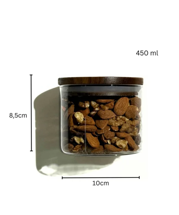 Voorraadpot classic met acaciahouten deksel | 2 stuks | 450 ml
