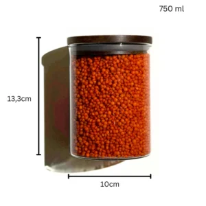 Voorraadpot classic met acaciahouten deksel | 2 stuks | 750 ml