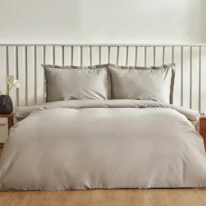 Karaca Home Cool Touch Basic tweepersoons dekbedovertrekset | Grijs