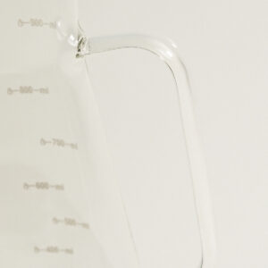 Kesten glazen oliefles met acacia deksel en houder | 900 ml