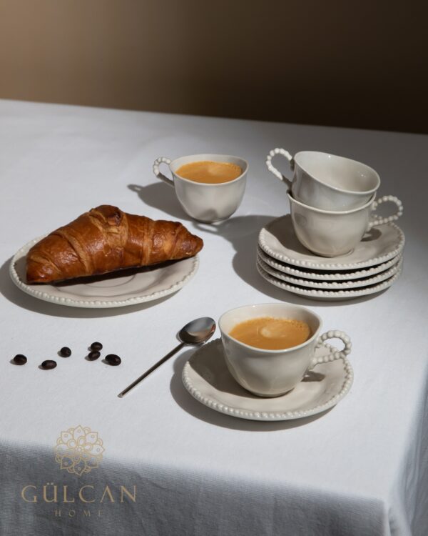 Piraye espressokopjes set voor 6 personen | Beige | 75 ml