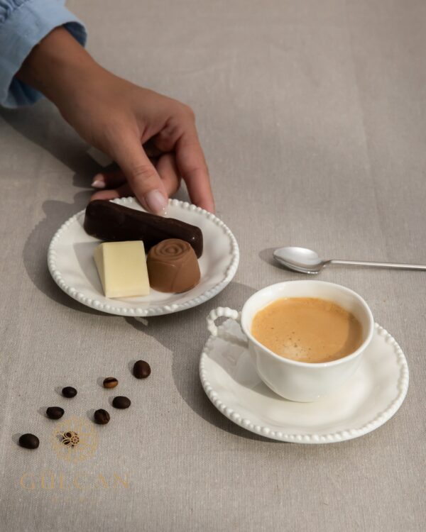 Piraye espressokopjes set voor 6 personen | Wit |  75 ml