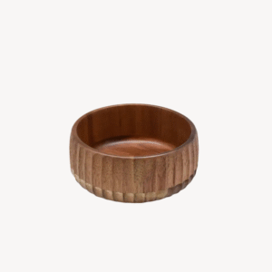 Curve acaciahouten kom | 15 cm