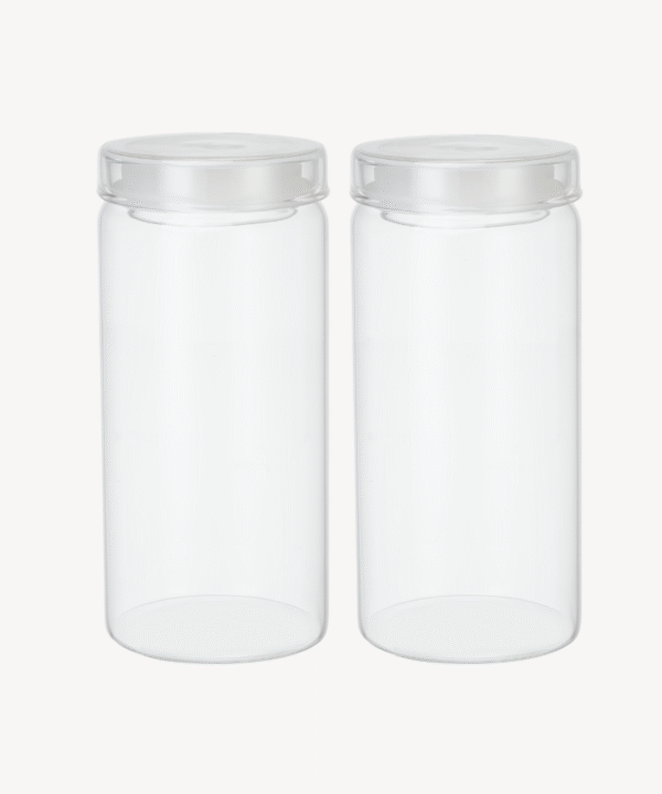 Misu glazen voorraadpot rond | 2 stuks | 1500 ml
