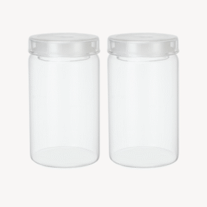 Misu glazen voorraadpot rond | 2 stuks | 1200 ml