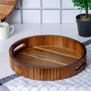 Curve acacia houten dienblad | 30 cm