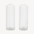Lines glazen zout en peperstel groot | 2-delig | 13 cm