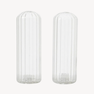 Lines glazen zout en peperstel groot | 2-delig | 13 cm