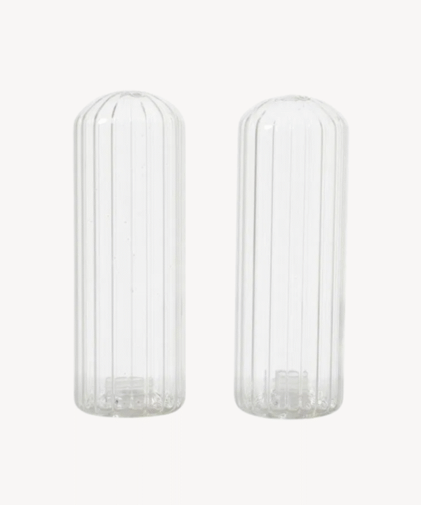 Lines glazen zout en peperstel groot | 2-delig | 13 cm