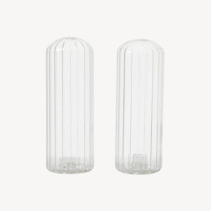 Lines glazen zout en peperstel | 2-delig | 11 cm