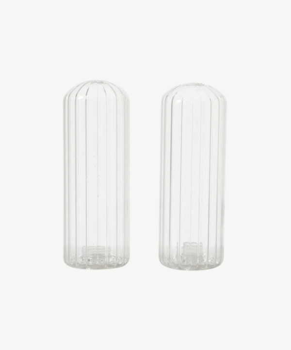 Lines glazen zout en peperstel | 2-delig | 11 cm