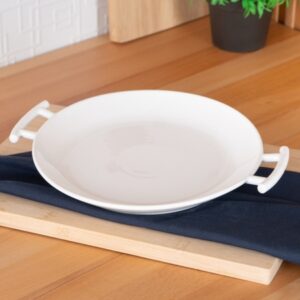 Porseleinen serveerschaal met handgrepen | 29 cm | Wit