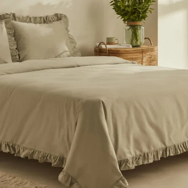 Karaca Home Pure Ruffle king size dekbedovertrekset | Salie