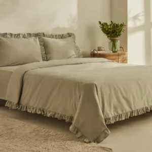 Karaca Home Pure Ruffle king size dekbedovertrekset | Salie