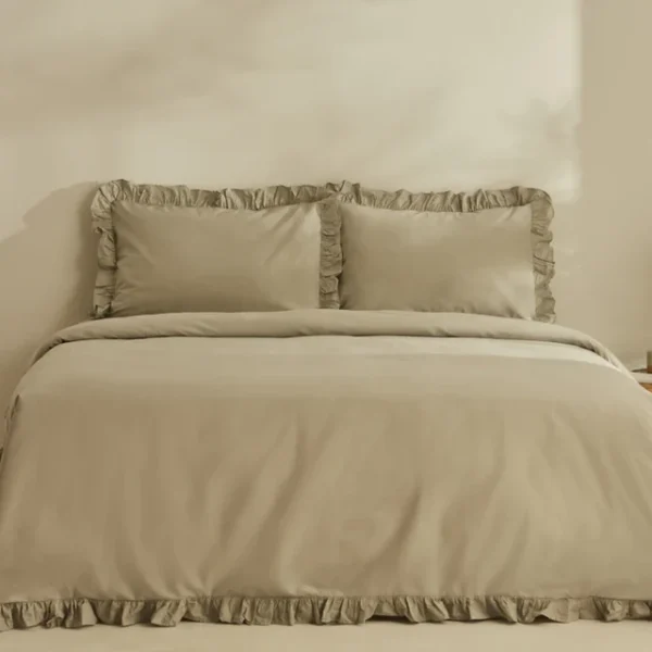 Karaca Home Pure Ruffle king size dekbedovertrekset | Salie
