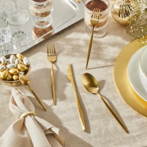 Karaca Lizbon 30-delige bestekset mat goud – 6 Personen