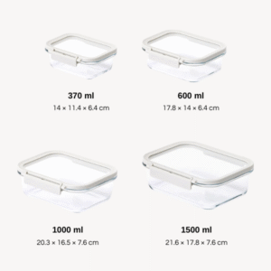 Neoflam Comodo glazen vershouddoos beige | 1000 ml