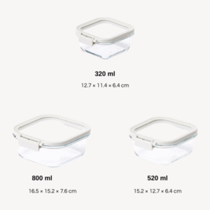 Neoflam Comodo glazen vershouddoos beige | 320 ml