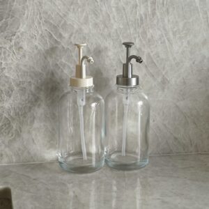 Angel glazen dispenser fles 500 ml – Beige