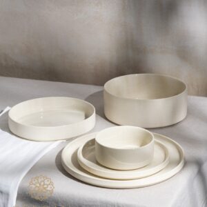 Belago 25-delige steengoed serviesset voor 6 personen | Beige