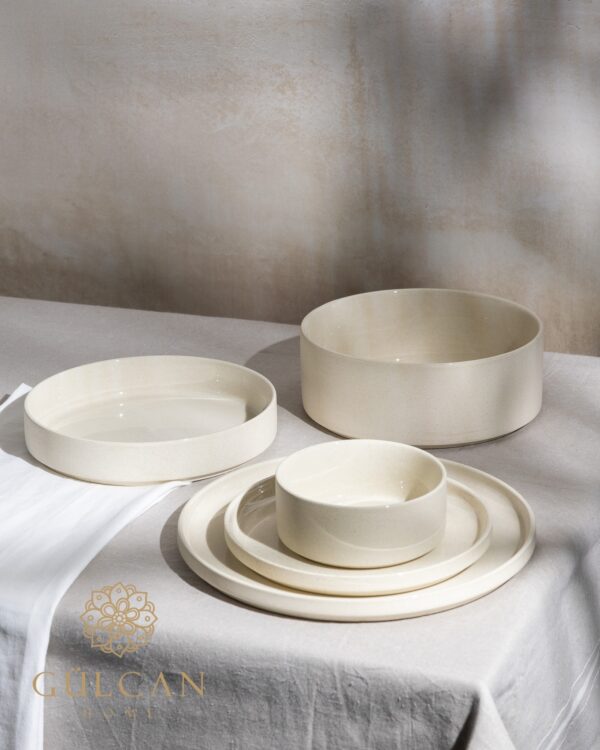 Belago 25-delige steengoed serviesset voor 6 personen | Beige