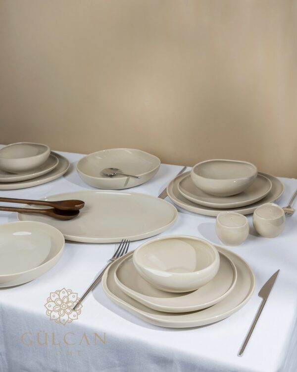 Barles dupe serviesset | 27-delig voor 6 personen | Biscuit beige