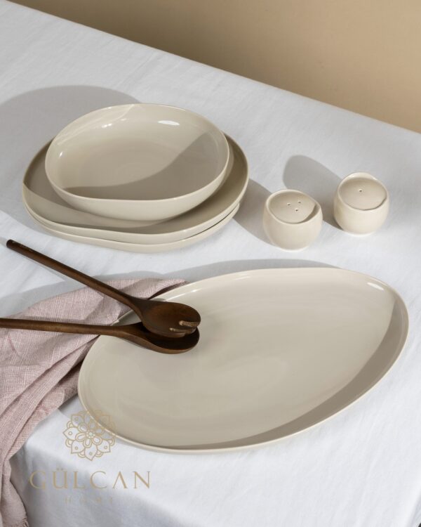 Barles dupe serviesset | 27-delig voor 6 personen | Biscuit beige