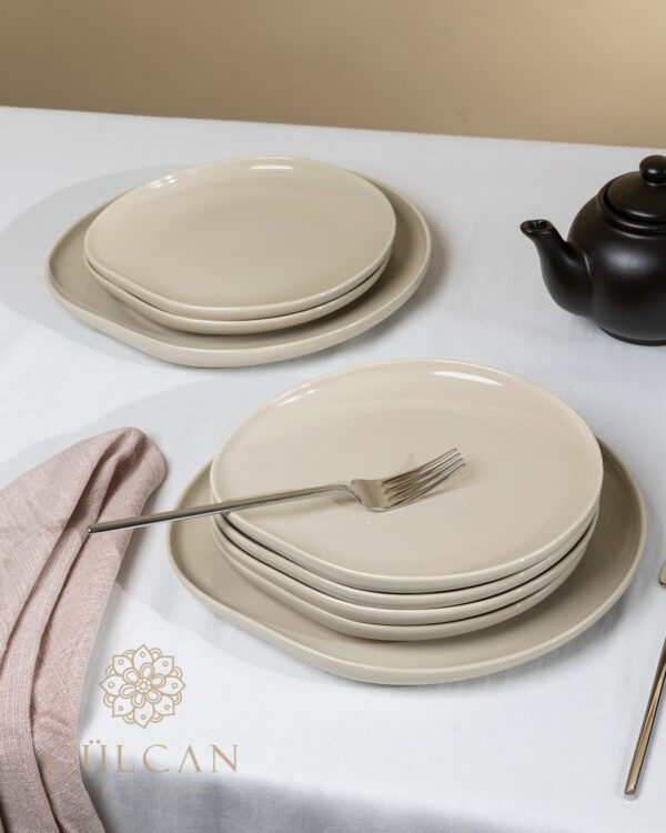 Barles dupe serviesset | 27-delig voor 6 personen | Biscuit beige